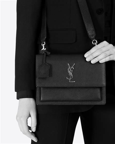 ysl sunset medium grained leather|SUNSET MEDIUM IN SMOOTH LEATHER .